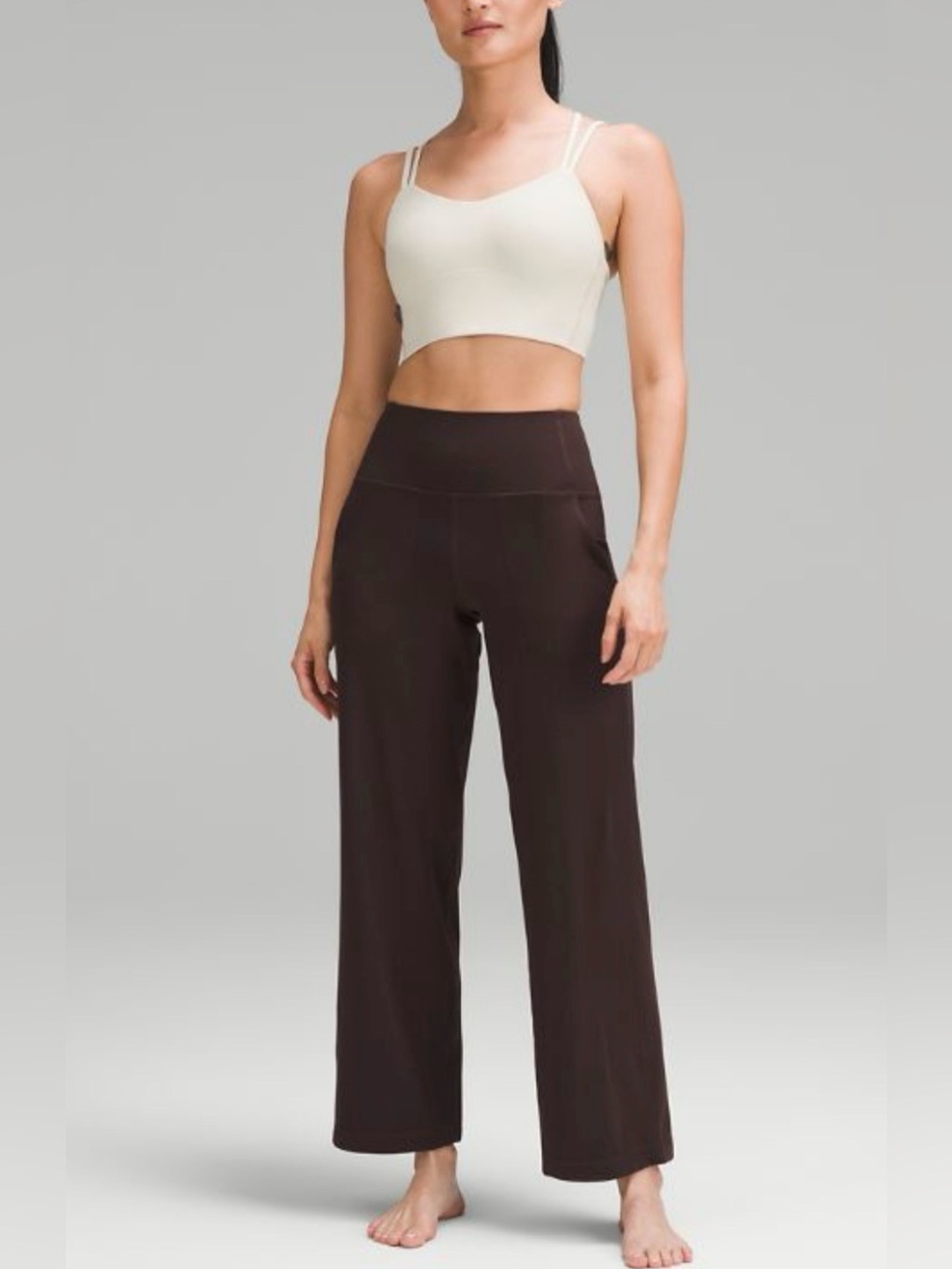 lululemon athletica Wide-Leg High-Rise Pants in Dark
